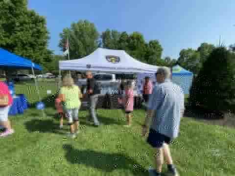 Jeffersontown Police at a neighborhood community event